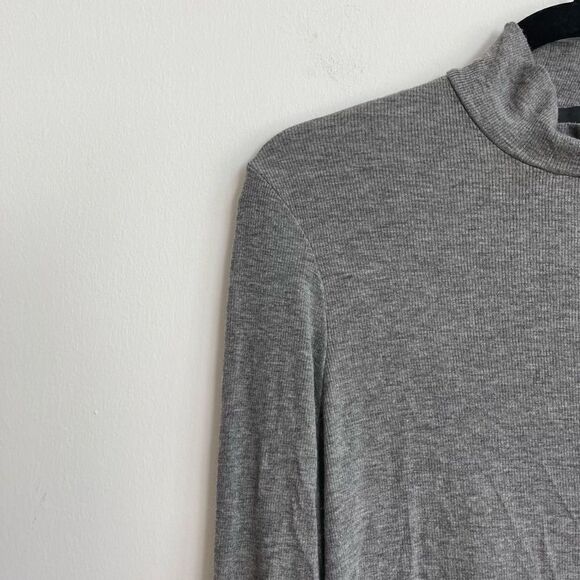 ATM Anthony Thomas Melillo Women's Gray Modal Rib Turtleneck - Medium - Picture 3 of 7